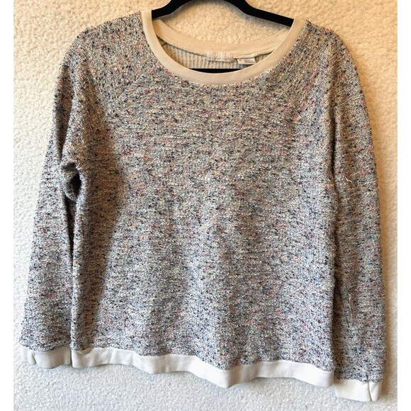 Cooperative Sweater M Multicolor Textured Crew Neck Pullover Cotton Blend - Picture 2 of 9